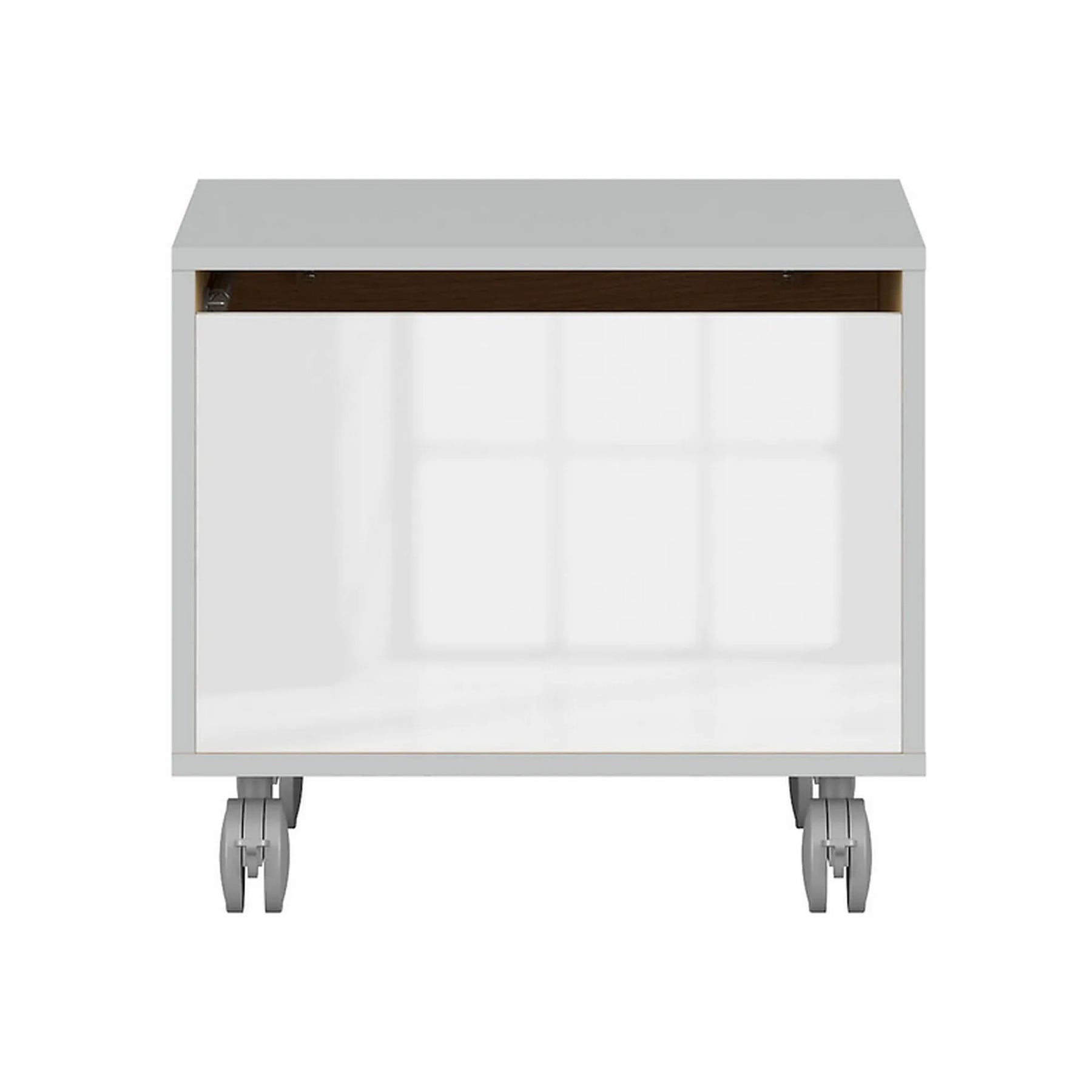 Cutie depozitare BERGEN OCN-29466, gri/alb lucios