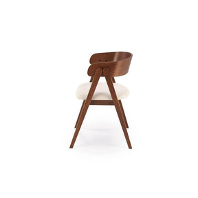 Scaun K562, nuc/bej deschis, lemn/placaj/stofa, 55x49x75 cm