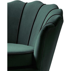Fotoliu ANGELO, verde/negru, stofa catifelata, 73x73x75 cm