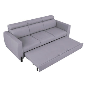Canapea extensibila TULIO, stofa catifelata gri - Maya 19, 235x96x92 cm