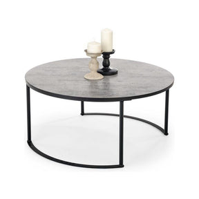 Masuta de cafea MACAO, gri/negru, 80x36 cm