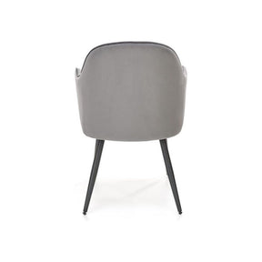 Scaun K464, stofa catifelata gri, 58x59x84 cm