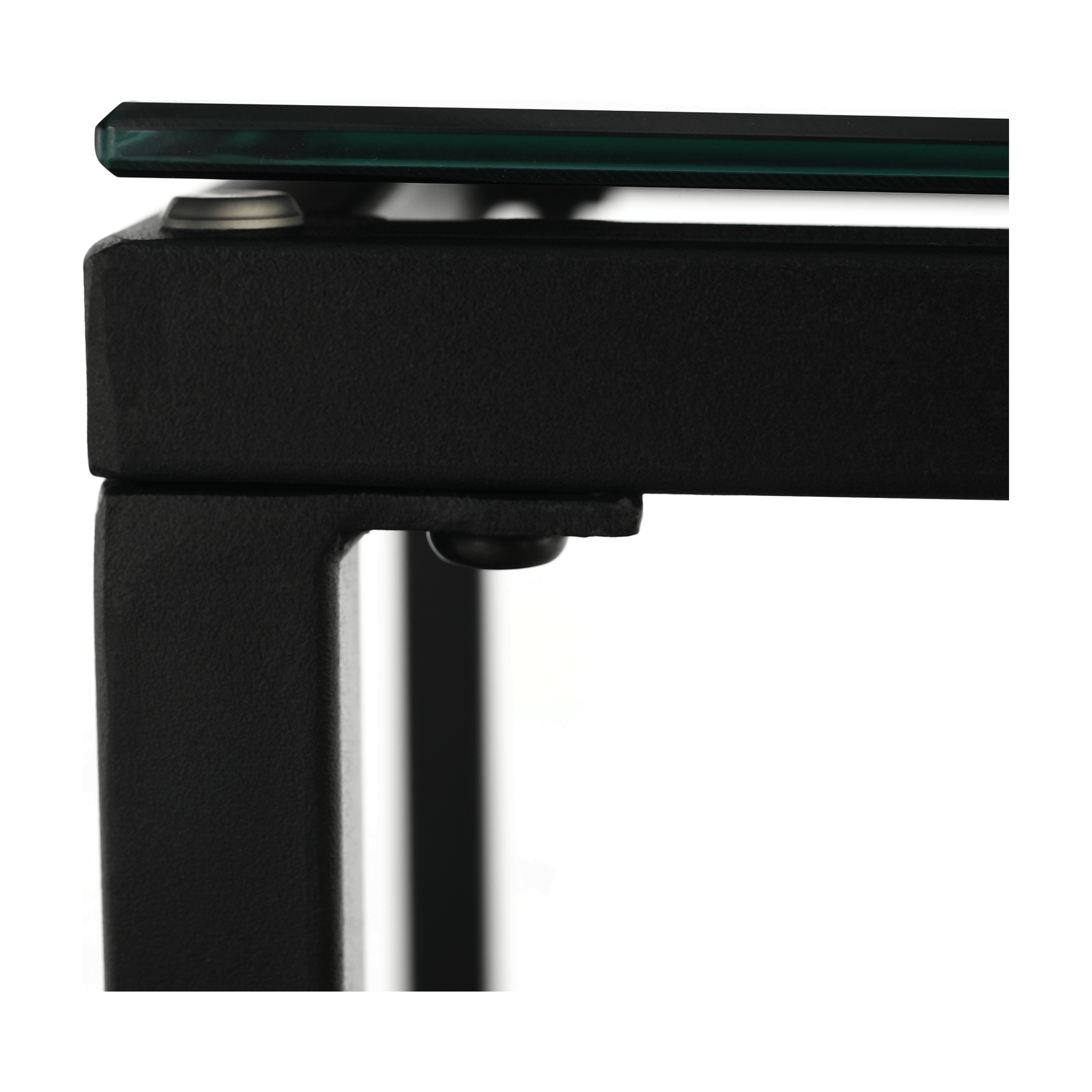 Set 2 masute DAGOR, stejar/negru, sticla/metal, 60x30x50 cm/ 50x27x44 cm