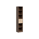Biblioteca NEPO PLUS, stejar nobil/stejar sonoma, PAL laminat, 40x34x197 cm
