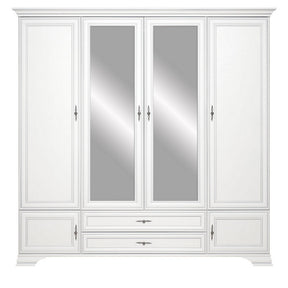 Dulap dressing alb IDENTO, PAL, cu 6 usi si 2 sertare, 227x61x225 cm