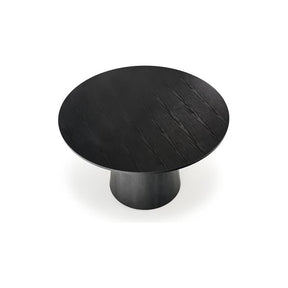 Masa rotunda GINTER, negru furniruit, 120x77 cm