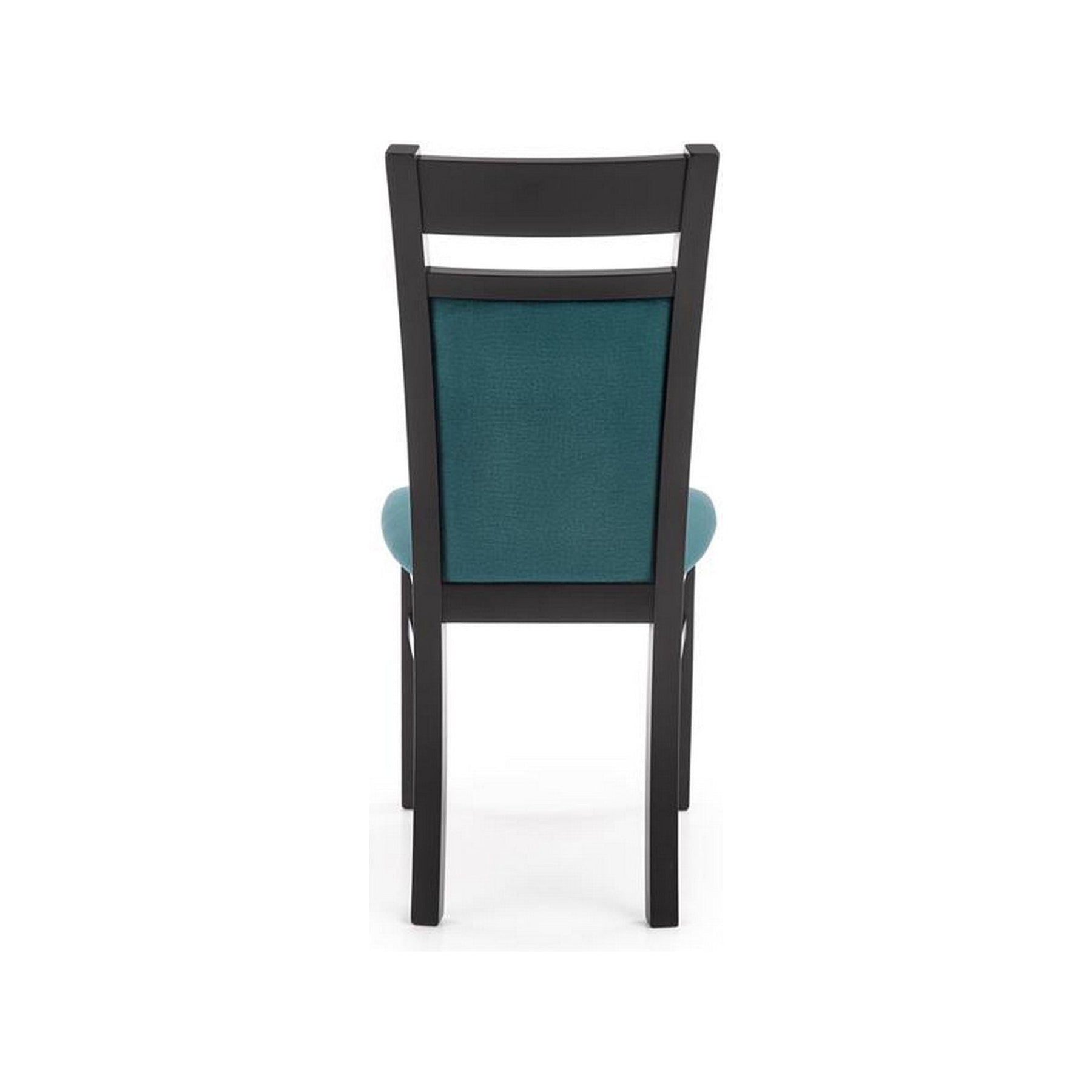 Scaun Gerard 2, negru/verde, stofa catifelata/lemn de fag, 44x55x97 cm