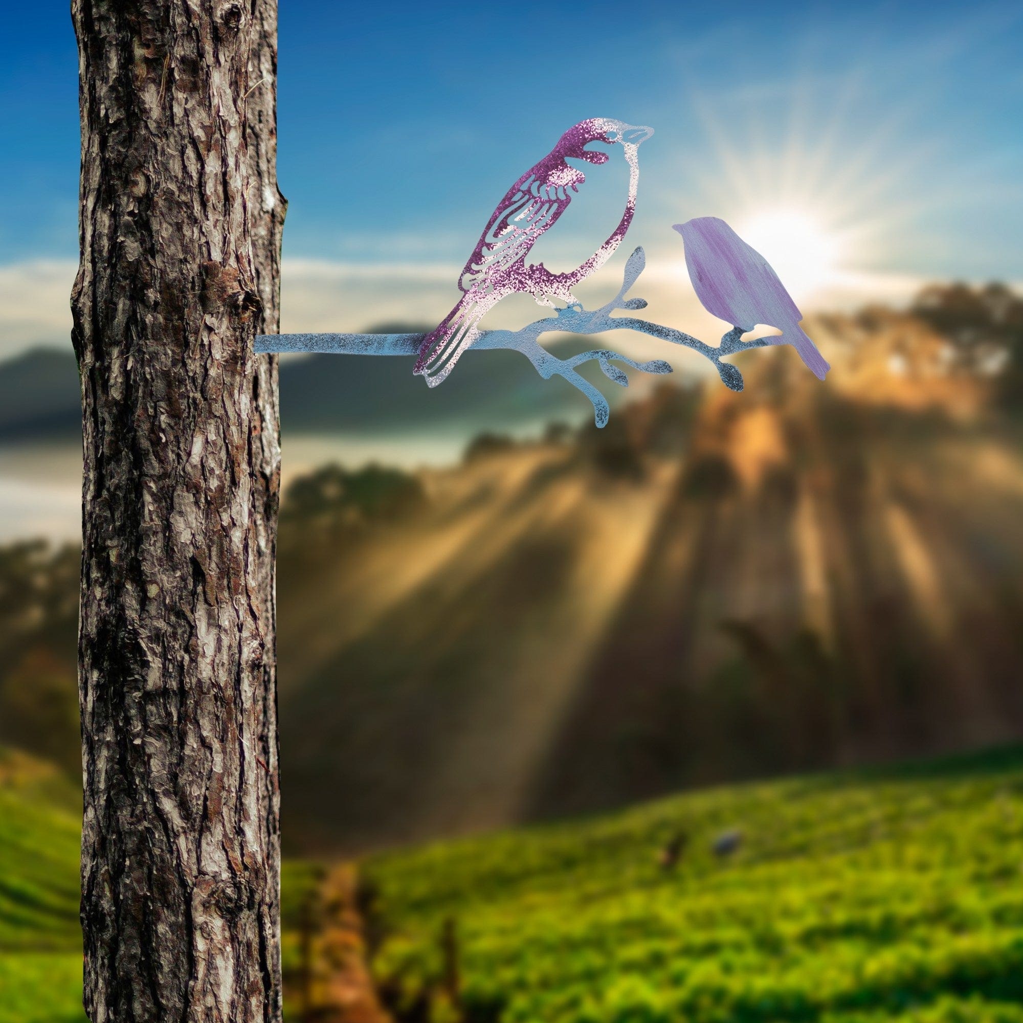 Decoratiune gradina AMSTERDAM OCN-32760, turcoaz/mov