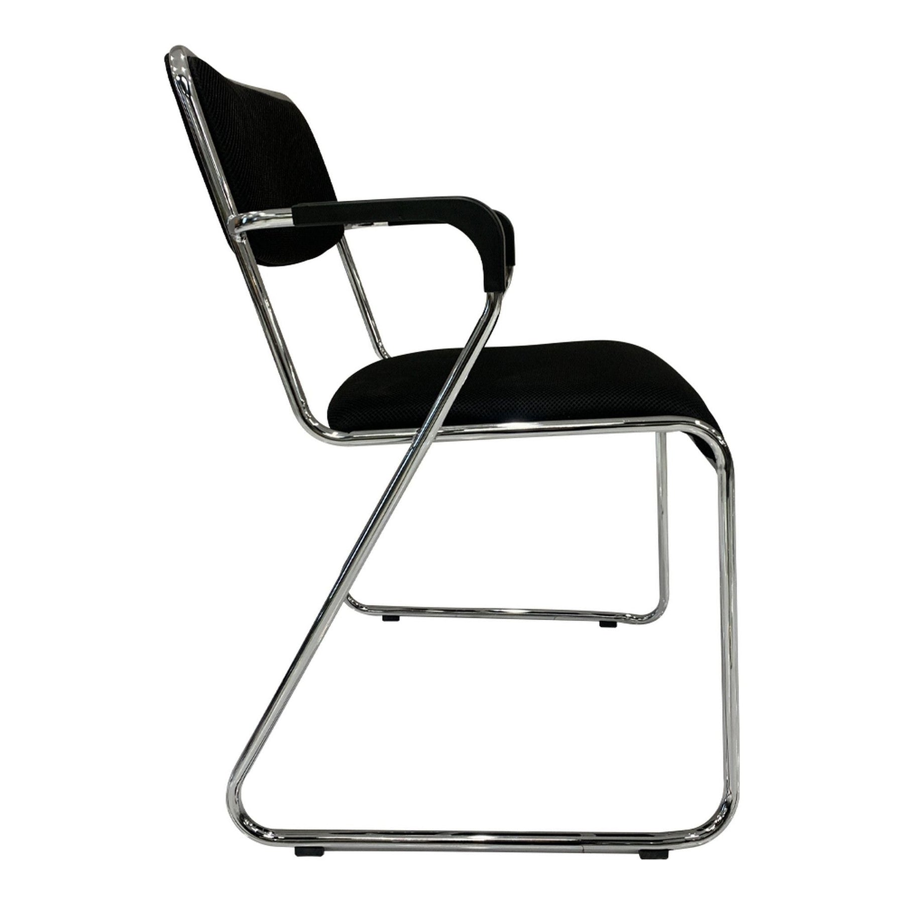 Scaun DERYA, negru/crom, plasa/metal, 53x57x79 cm