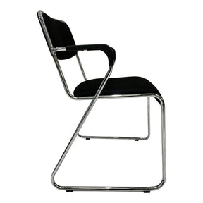 Scaun DERYA, negru/crom, plasa/metal, 53x57x79 cm