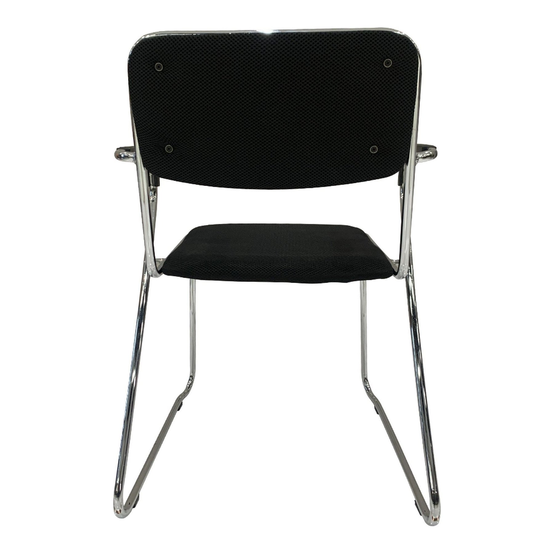 Scaun DERYA, negru/crom, plasa/metal, 53x57x79 cm