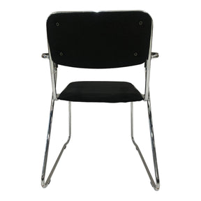 Scaun DERYA, negru/crom, plasa/metal, 53x57x79 cm