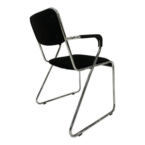 Scaun DERYA, negru/crom, plasa/metal, 53x57x79 cm