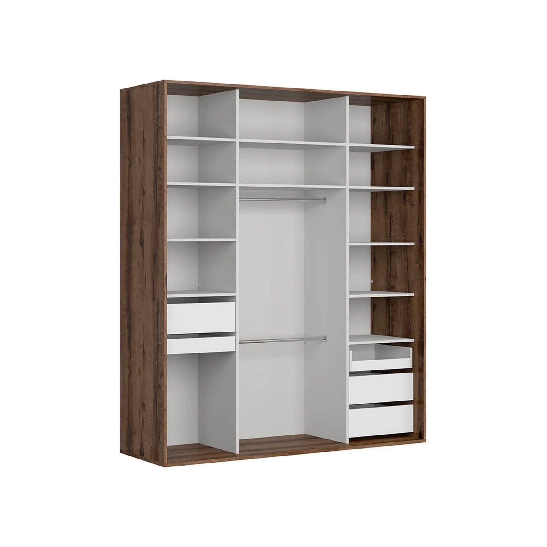 Dressing BERGEN OCN-29447, stejar inchis/negru lucios