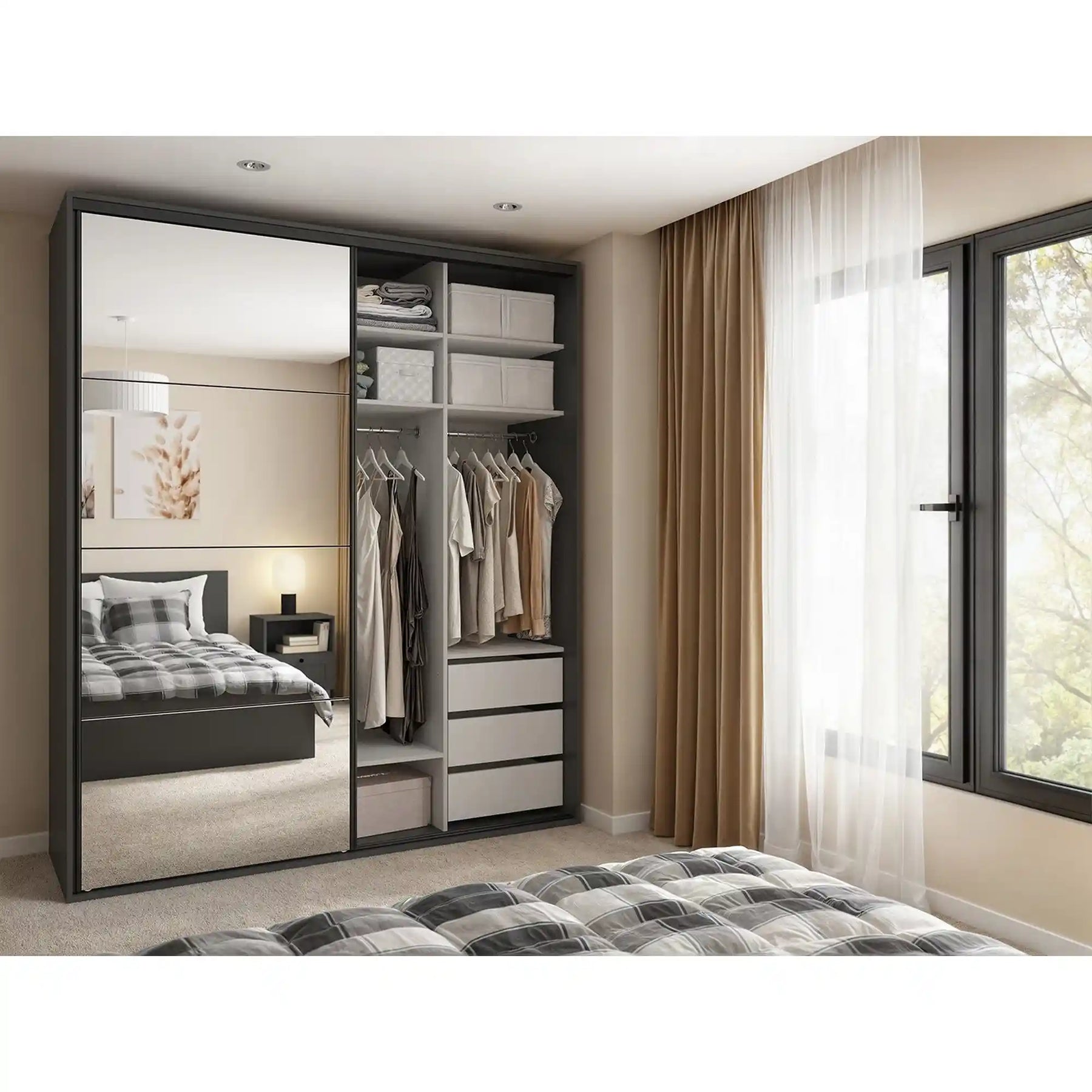 Dressing BERGEN OCN-29452, gri grafit/stejar artisan