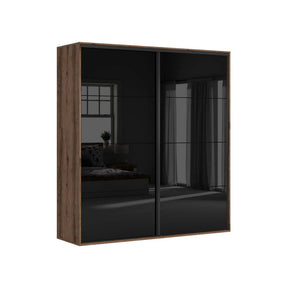 Dressing BERGEN OCN-29456, stejar inchis/negru lucios