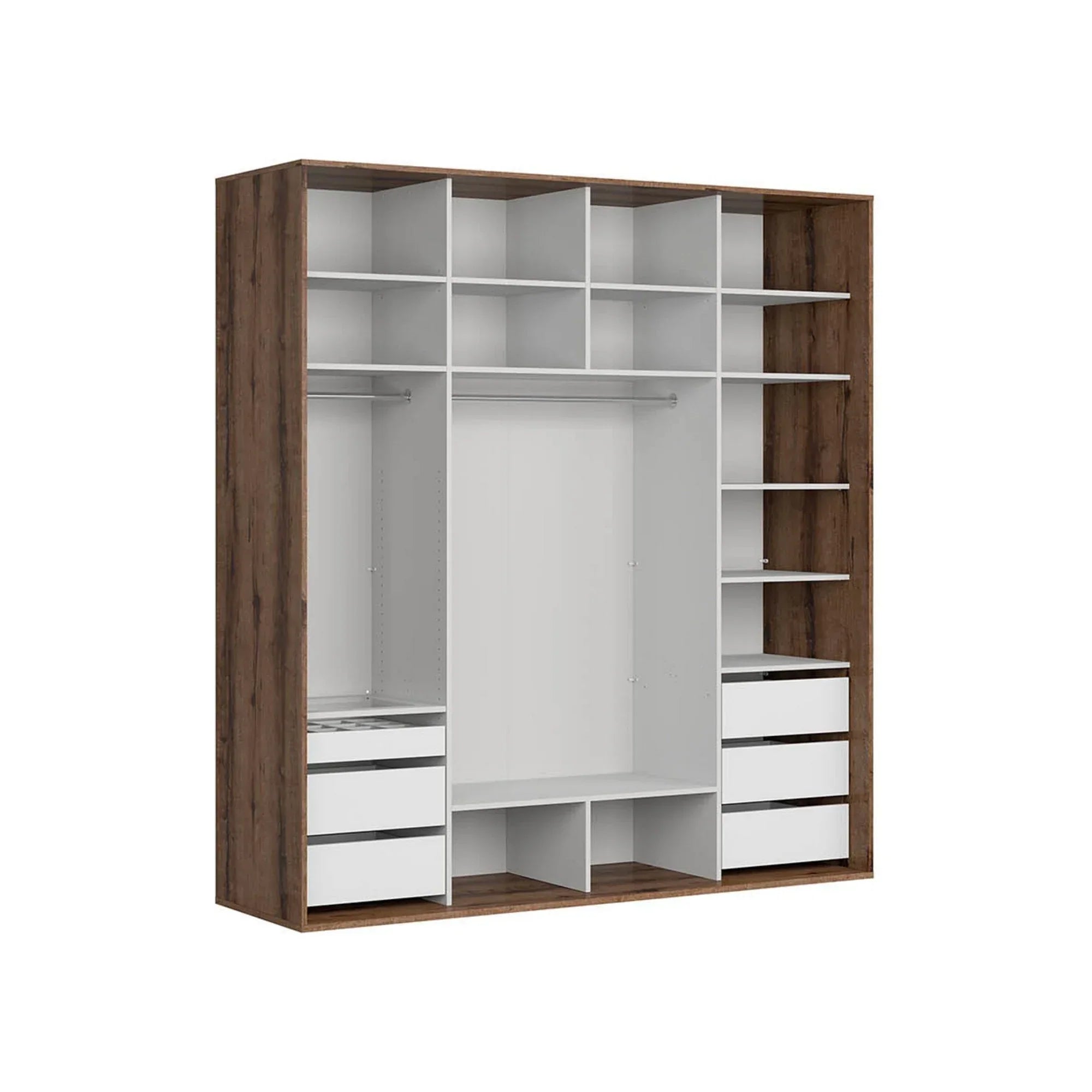 Dressing BERGEN OCN-29456, stejar inchis/negru lucios