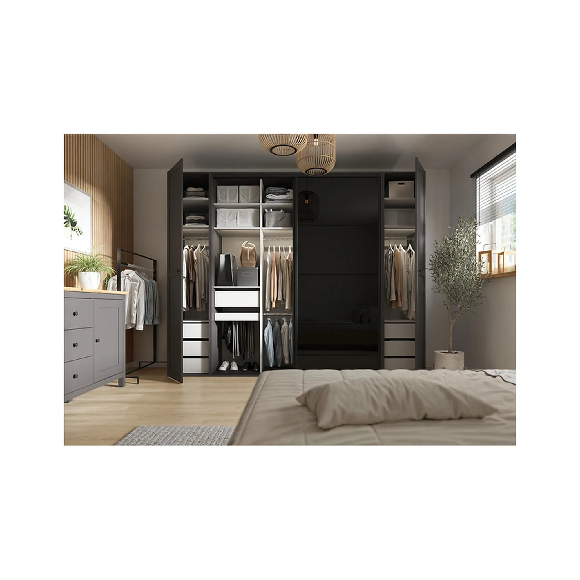 Dressing BERGEN OCN-29465, gri grafit/negru lucios