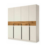 Dressing DENVER DEN3, casmir/stejar wotan, PAL, cu 4 usi, 200x59x215 cm