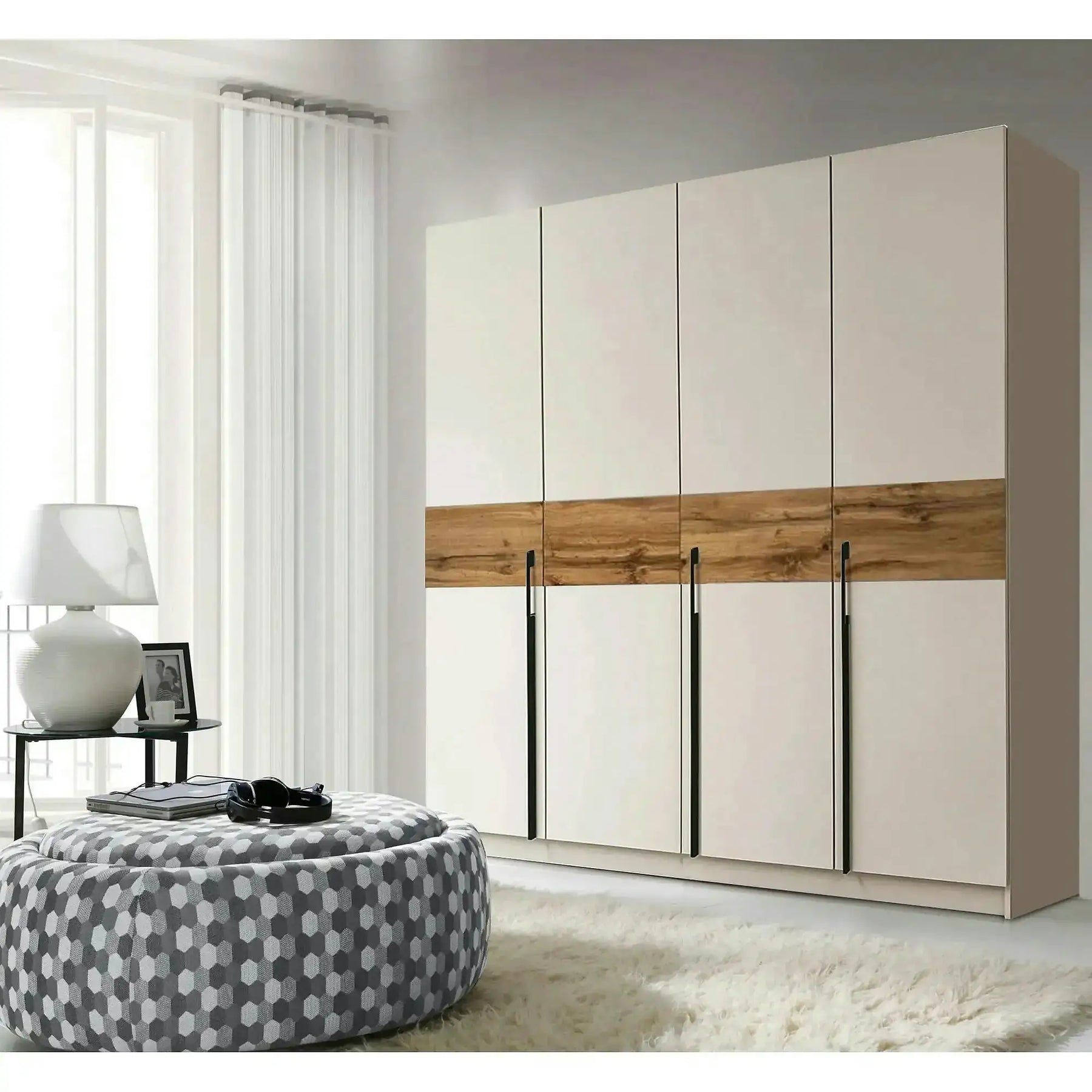 Dressing DENVER DEN3, PAL/MDF, casmir/stejar wotan, 200×59×215 cm