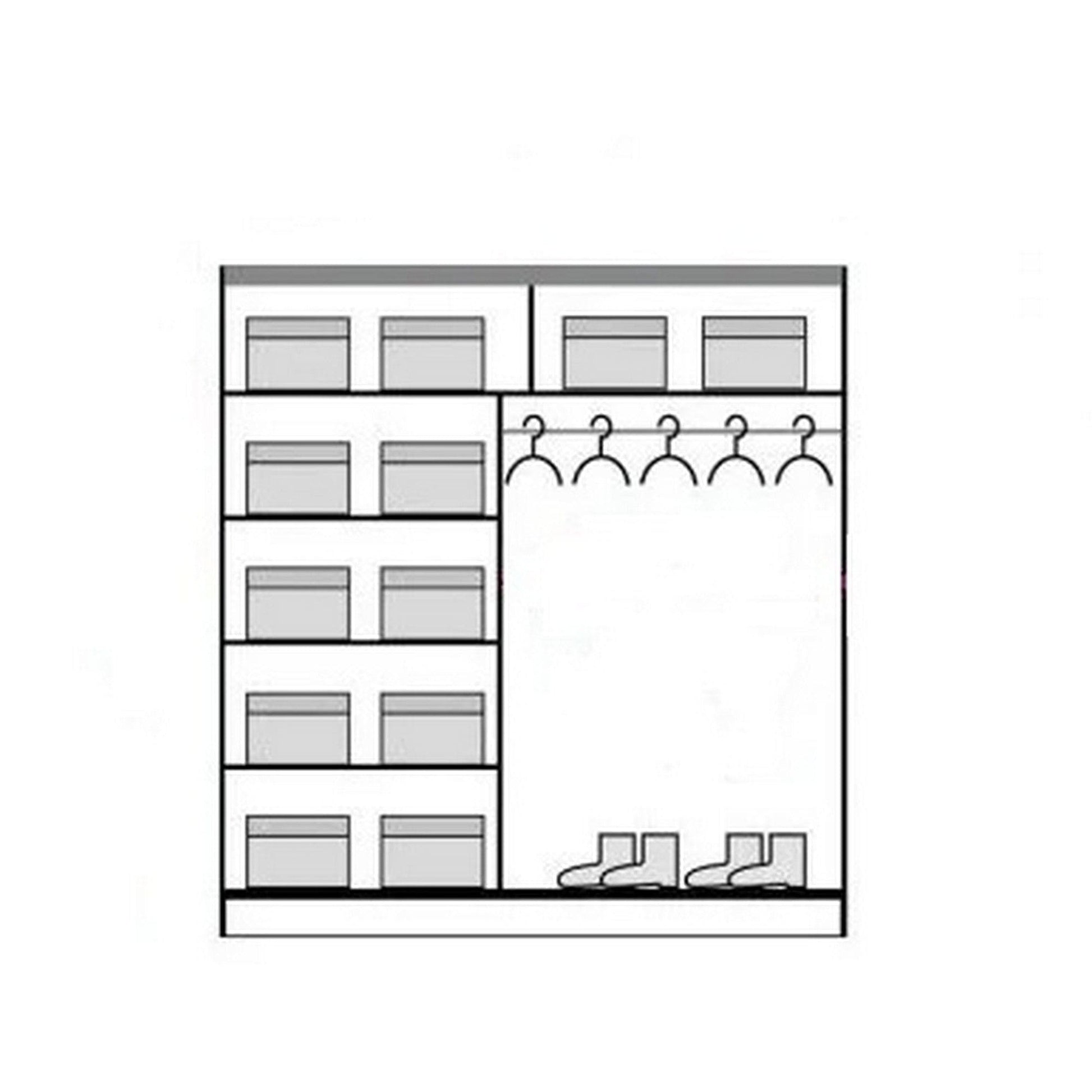 Dressing AVANTGARDE AV5-20, stejar artisan, PAL, cu 2 usi, 200x59x215 cm