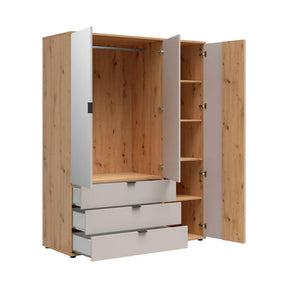 Dulap 150 BREVAS, PAL, stejar artisan/casmir, 150.5×56×195.5 cm
