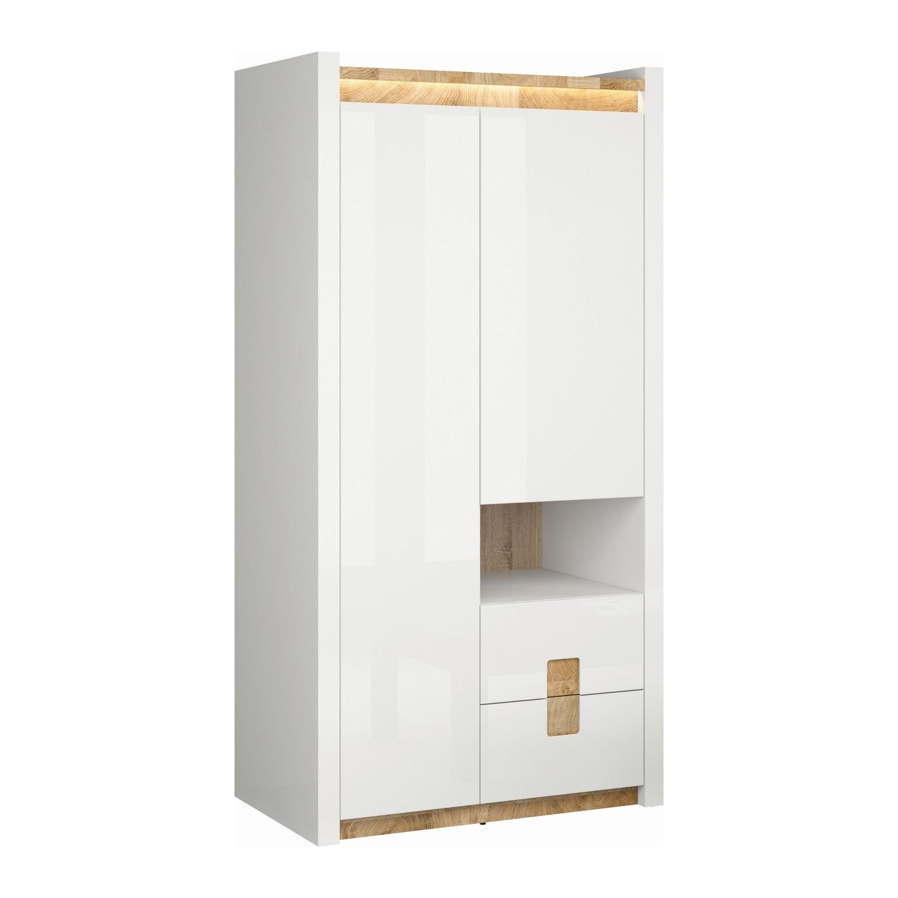 Dulap BERGEN OCN-29356, alb/stejar