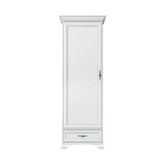 Dulap alb living IDENTO, PAL, cu o usa si un sertar, 70x43x210 cm