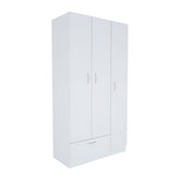 Dulap alb modern pentru living, cu trei uși și un sertar – primabucata