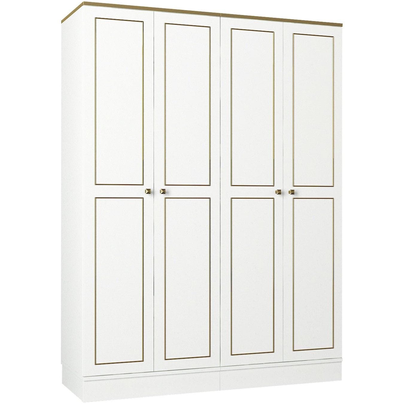 Dulap alb cu detalii aurii, ideal pentru un living elegant – primabucata