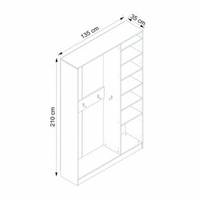 Dulap AMSTERDAM OCN-32993, gri antracit