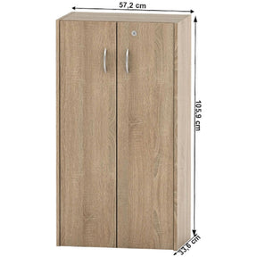 Dulap TEMPO ASISTENT NEW 034, stejar sonoma, DTD laminat, cu 2 usi, 57x34x106 cm