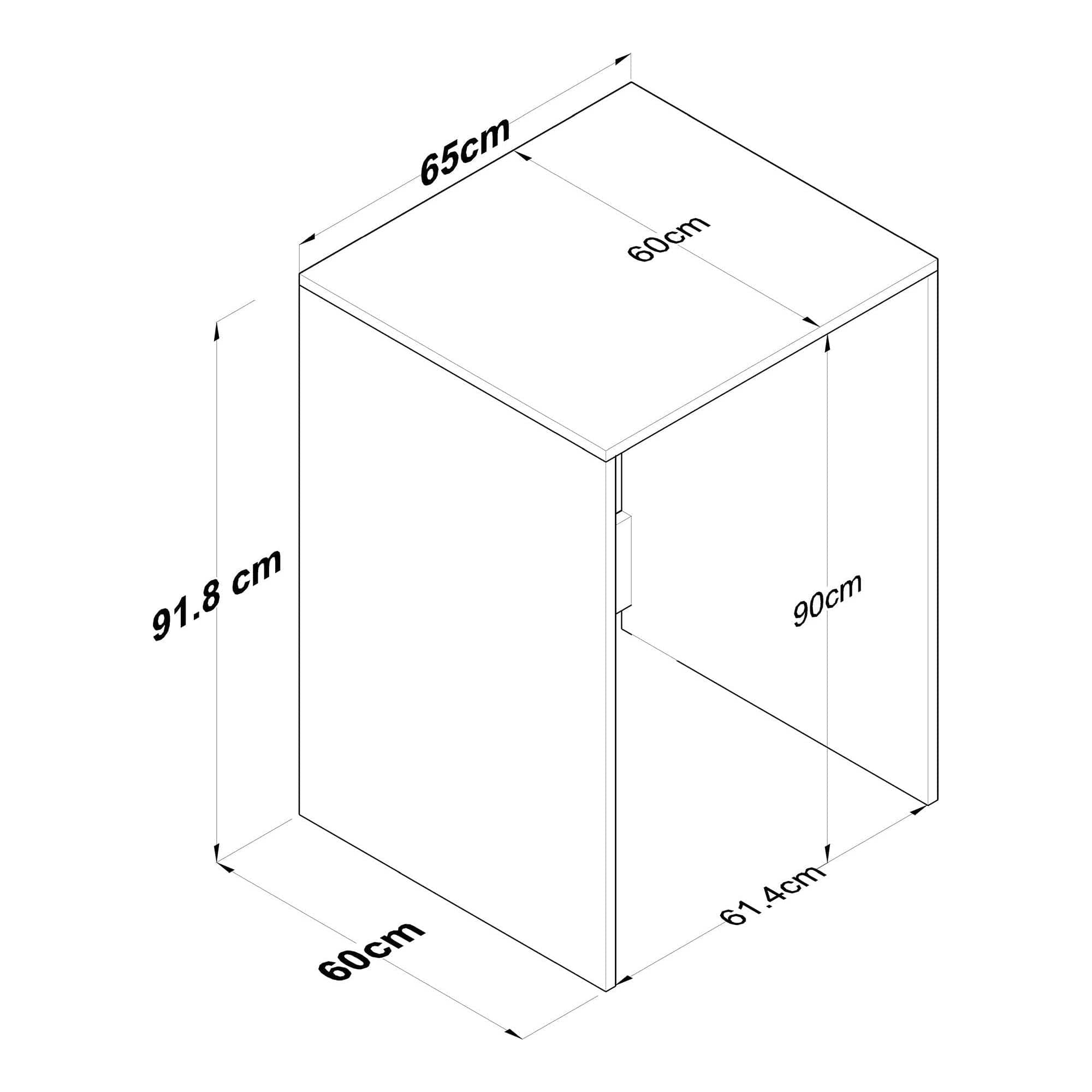 Dulap baie AMSTERDAM OCN-32922, alb/nuc