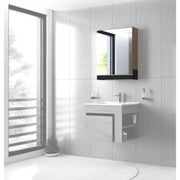 Dulap baie suspendat HOUSTON OCN-37827, stejar auriu/negru