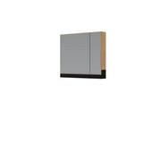 Dulap baie suspendat HOUSTON OCN-37831, stejar auriu/negru