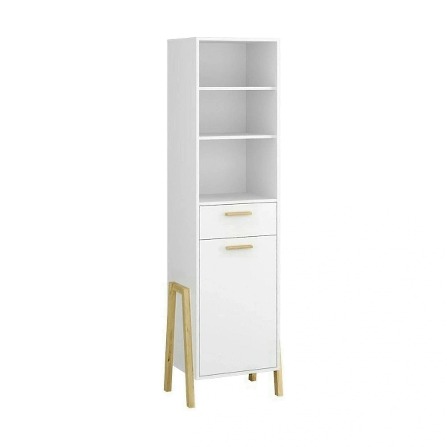 Dulap BELLE, PAL laminat, alb/stejar auriu, 96×55×197 cm