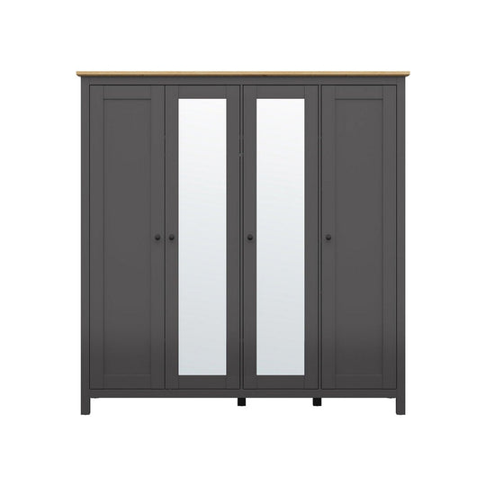 Dulap BERGEN OCN-29191, gri grafit/stejar artisan