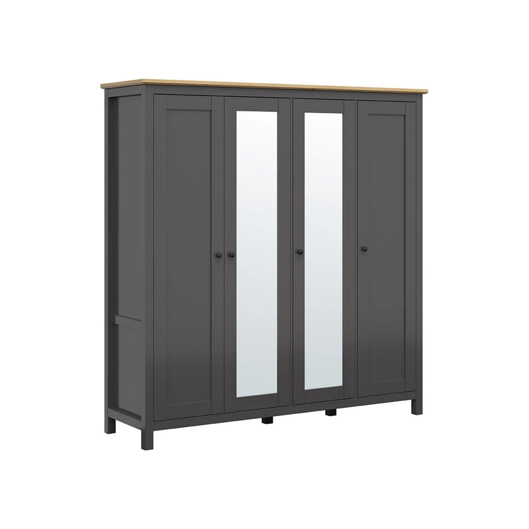 Dulap BERGEN OCN-29191, gri grafit/stejar artisan