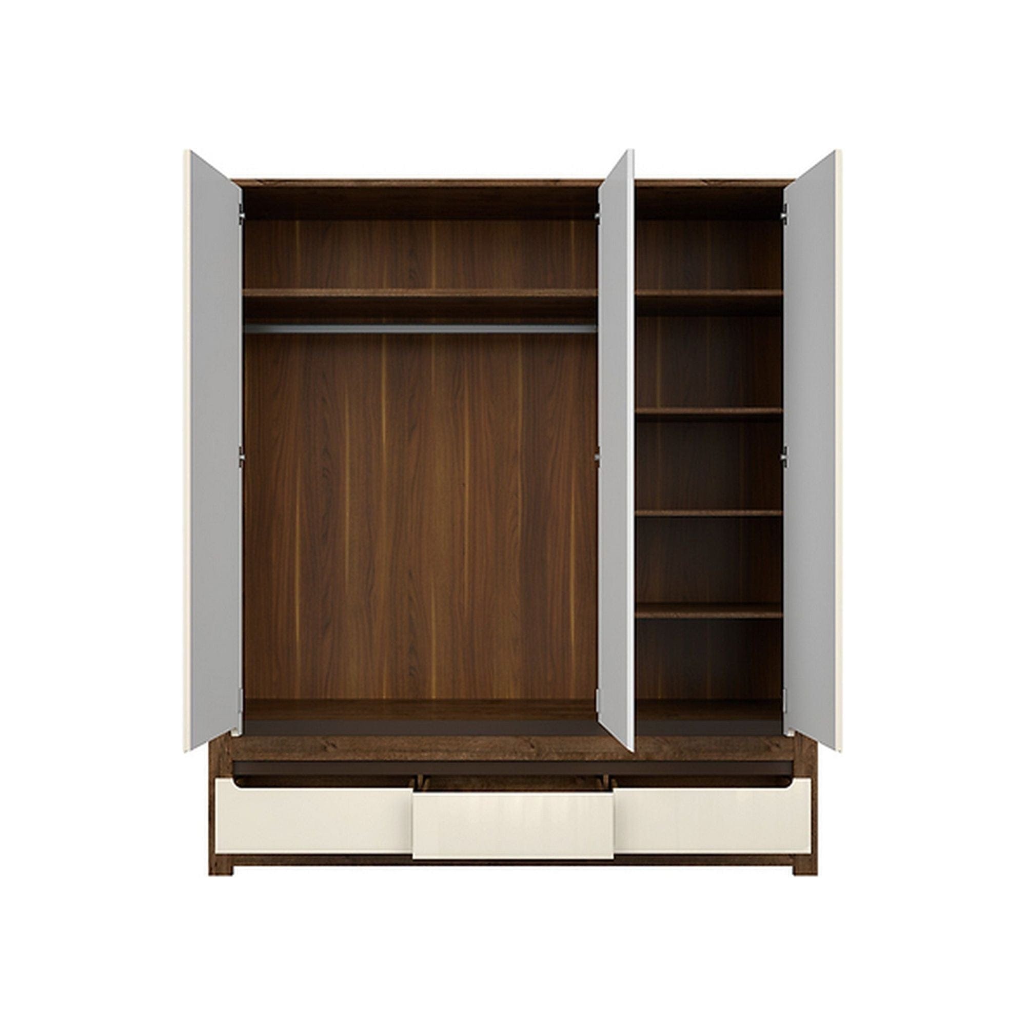 Dulap BERGEN OCN-29192, alb perla/stejar alpin