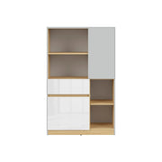 Dulap BERGEN OCN-29221, gri deschis/stejar