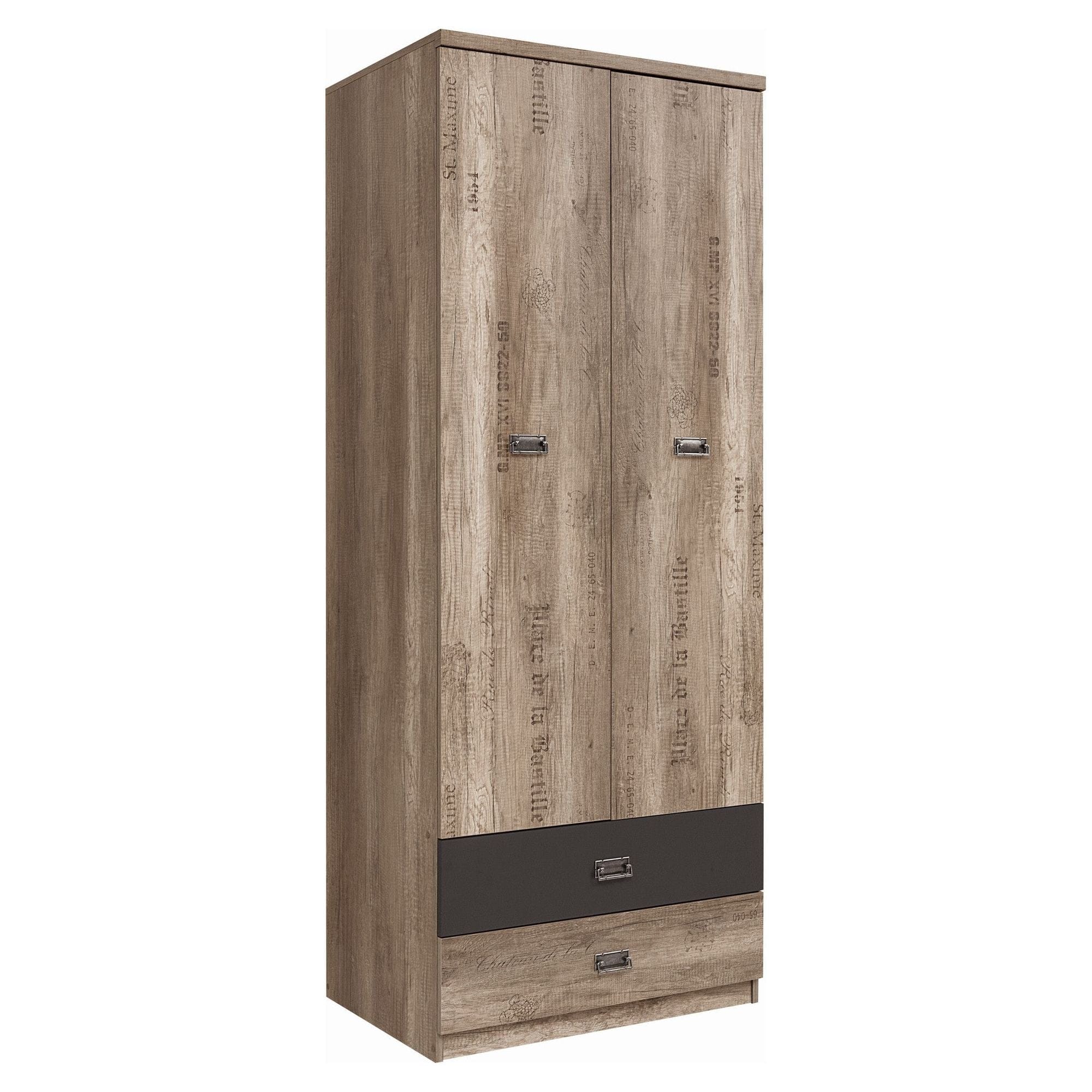 Dulap BERGEN OCN-29257, stejar canyon/gri tungsten