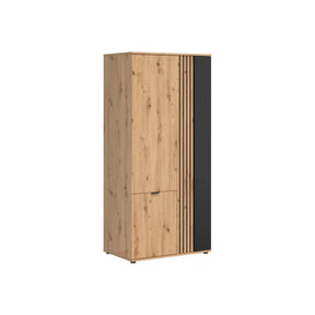 Dulap BERGEN OCN-29261, stejar artisan/negru mat