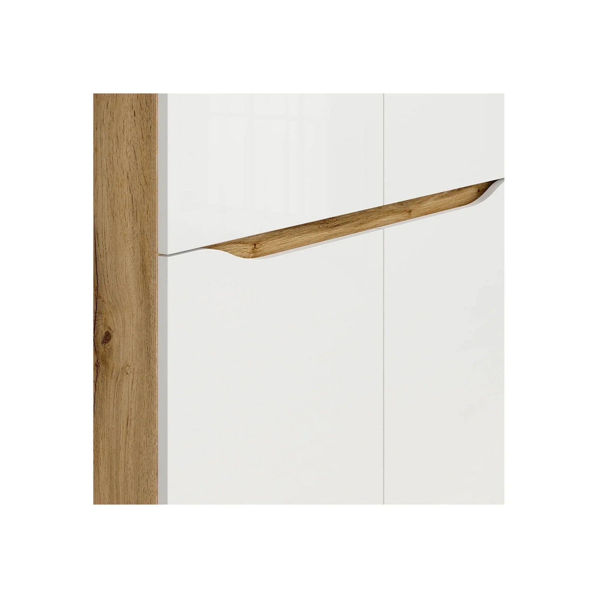 Dulap BERGEN OCN-29266, alb lucios/stejar wotan