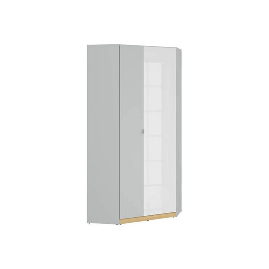 Dulap BERGEN OCN-29273, gri deschis/alb lucios