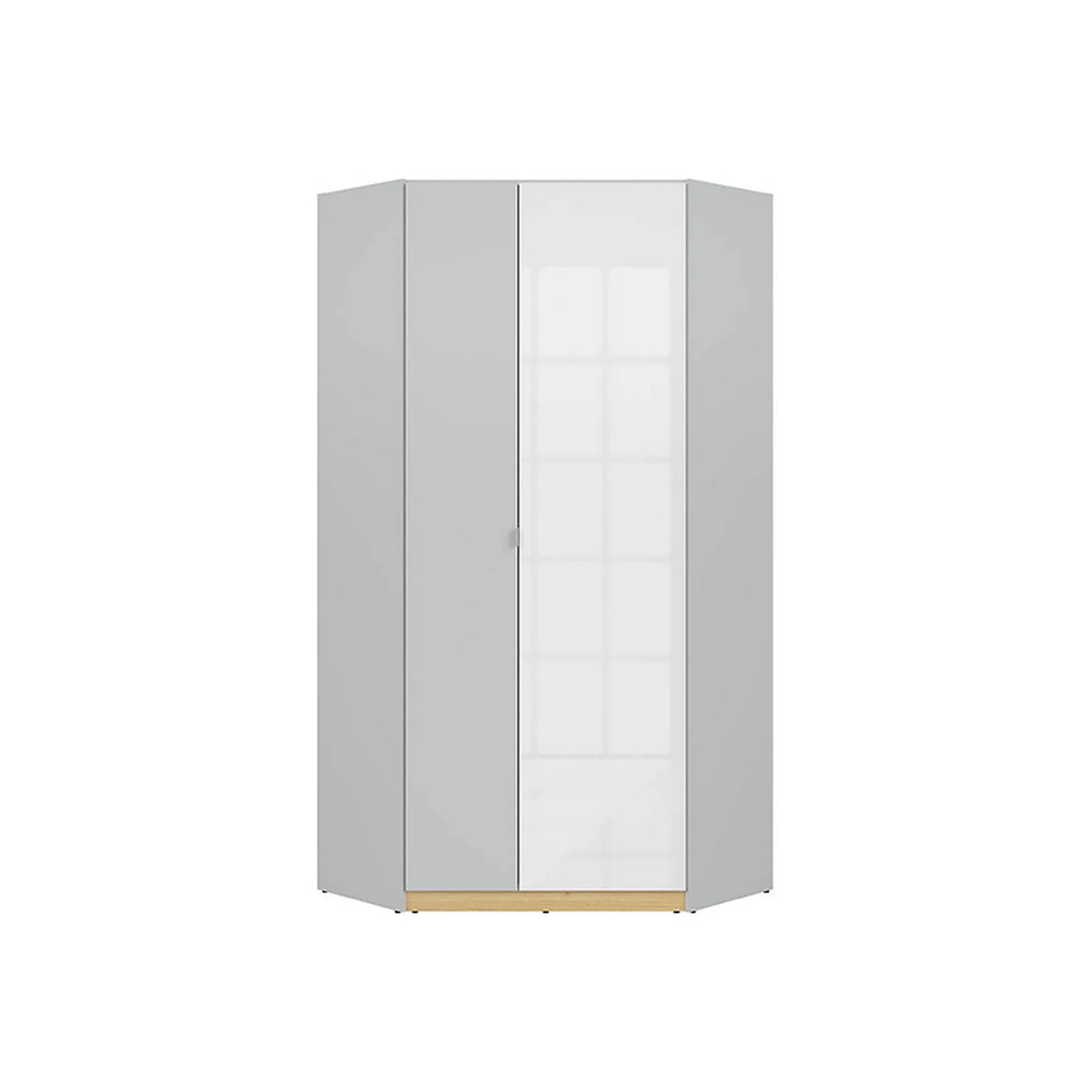 Dulap BERGEN OCN-29273, gri deschis/alb lucios