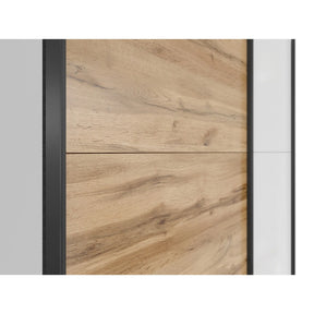 Dulap BERGEN OCN-29294, alb lucios/stejar wotan