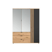 Dulap BERGEN OCN-29308, stejar artisan/ negru mat