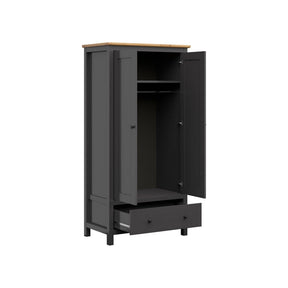 Dulap BERGEN OCN-29316, gri grafit/stejar artisan