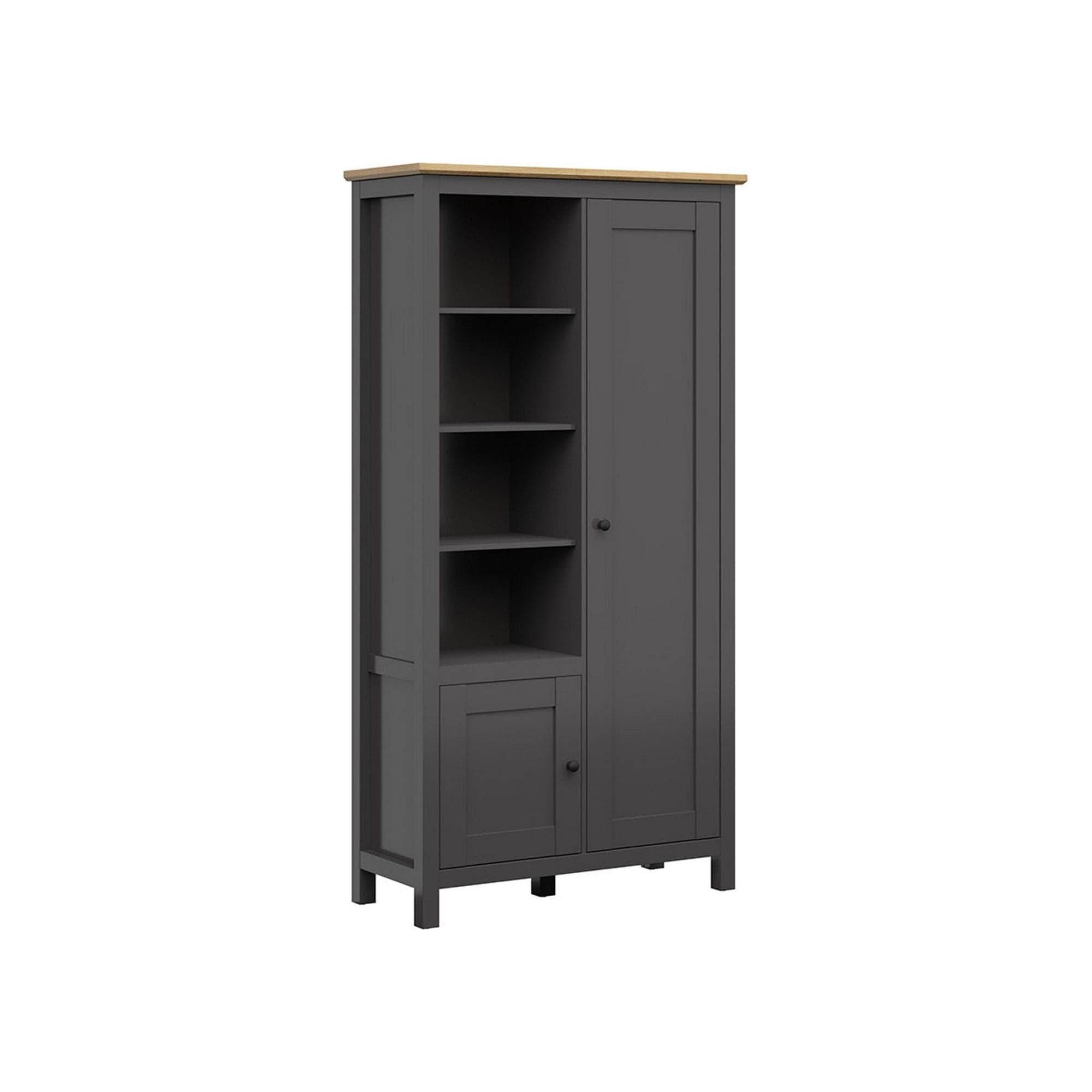 Dulap BERGEN OCN-29321, gri grafit/stejar artisan