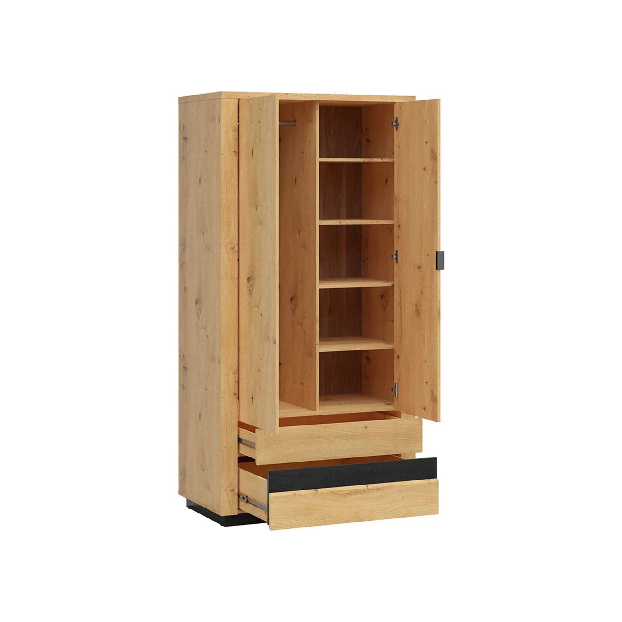 Dulap BERGEN OCN-29322, stejar artisan/negru